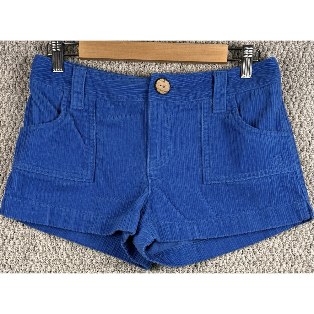OP Blue Corduroy Dolphin Hem Shorts Womens 7 Y2K Beach Surf Retro Festival